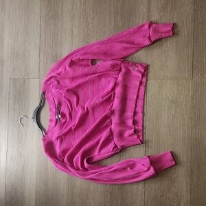 Free people oversized crop long sleeve